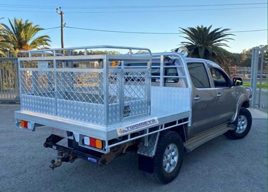 Work utility fitted with an aluminium tray built at the Twomeys workshop